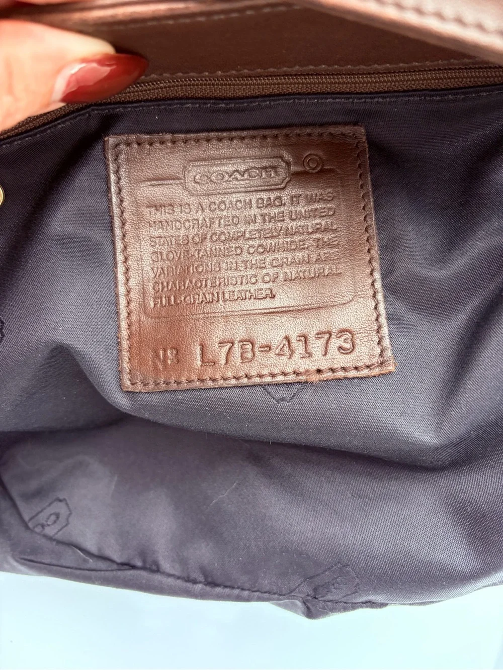 Vintage Coach 1997 Flatiron Bag 4173 Mahogany Leather Shoulder Bag